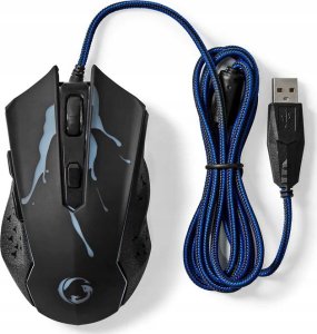 Mysz Nedis Nedis GMWD210BK myszka Po prawej stronie USB Typu-A Optyczny 3600 DPI 3
