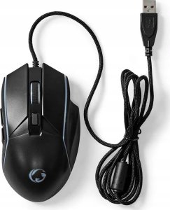 Mysz Nedis GMWD510BK myszka Prawa strona USB Typu-A Optyczny 7200 DPI 4