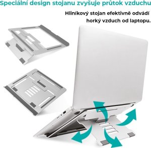 Misura Misura ME07 Podstawka pod notebooka i tablet Srebrny 39,6 cm (15.6") 5