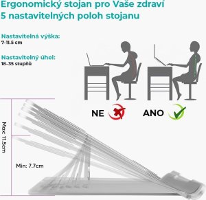 Misura Misura ME07 Podstawka pod notebooka i tablet Srebrny 39,6 cm (15.6") 7