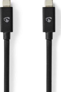 Kabel USB Nedis USB-C - USB-C 2 m Czarny (CCGP66020BK20) 1