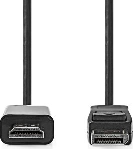 Adapter AV Nedis Nedis CCGL37100BK20 adapter kablowy 2 m HDMI Typu A (Standard) DisplayPort Czarny 2