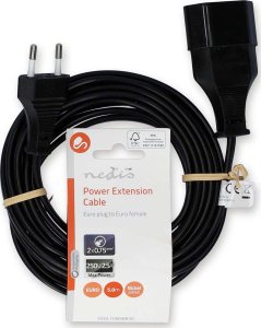 Kabel zasilający Nedis Nedis CEGL11085BK50 kabel zasilające Czarny 5 m CEE7/16 3