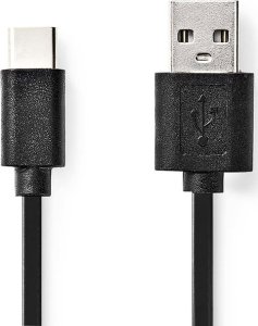 Kabel USB Nedis USB-A - USB-C 3 m Czarny (CCGL60600BK30) 1