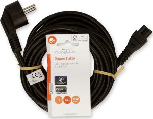 Kabel zasilający Nedis Nedis CEGL10100BK50 kabel zasilające Czarny 5 m CEE7/7 C5 panel 3