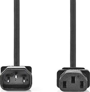 Kabel zasilający Nedis Nedis CEGL10500BK20 kabel zasilające Czarny 2 m C14 panel C13 panel 2
