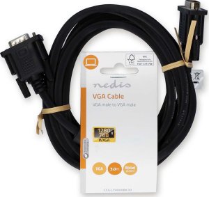 Kabel Nedis D-Sub (VGA) - D-Sub (VGA) 3m czarny (CCGL59000BK30) 3