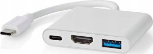 HUB USB Nedis Nedis CCGB64770WT01 stacja dokująca Przewodowa USB Type-C Biały 5