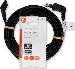 Kabel zasilający Nedis Nedis CEGL11055BK50 kabel zasilające Czarny 5 m IEC C7 3