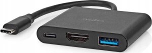 HUB USB Nedis Nedis CCGB64770BK01 stacja dokująca Przewodowa USB 3.2 Gen 1 (3.1 Gen 1) Type-C Czarny 3