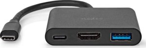 HUB USB Nedis Nedis CCGB64770BK01 stacja dokująca Przewodowa USB 3.2 Gen 1 (3.1 Gen 1) Type-C Czarny 4