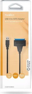 Adapter USB Nedis Nedis CCGB75100BK05 zmieniacz płci / kabli USB-A SATA 22-Pin Czarny 6