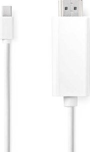 Adapter USB Nedis Nedis CCGL37600WT20 adapter kablowy 2 m Mini DisplayPort Biały 1