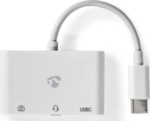 HUB USB Nedis Nedis CCGB64790WT01 stacja dokująca Przewodowa USB 2.0 Type-C Biały 2