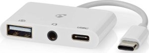 HUB USB Nedis Nedis CCGB64790WT01 stacja dokująca Przewodowa USB 2.0 Type-C Biały 3