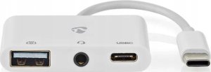HUB USB Nedis Nedis CCGB64790WT01 stacja dokująca Przewodowa USB 2.0 Type-C Biały 4