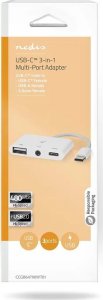 HUB USB Nedis Nedis CCGB64790WT01 stacja dokująca Przewodowa USB 2.0 Type-C Biały 6