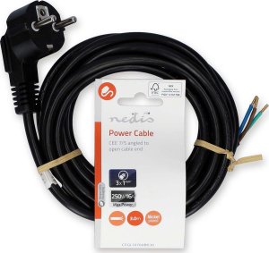 Kabel zasilający Nedis Nedis CEGL10700BK30 kabel zasilające Czarny 3 m CEE7/7 3