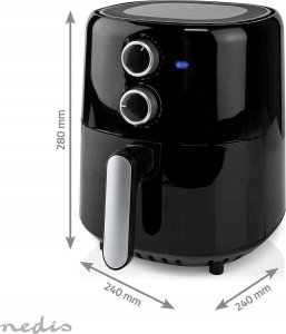 Frytkownica beztłuszczowa Nedis Nedis KAAF130BK frytkownica Pojedyńczy 3 l Autonomiczny 1500 W Frytkownica na gorące powietrze Czarny 7