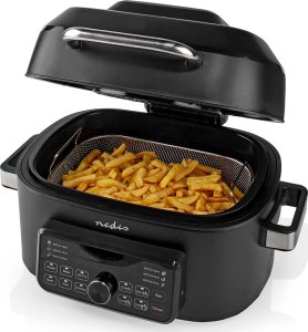 Frytkownica beztłuszczowa Nedis Nedis KAAFG600BK frytkownica Pojedyńczy 6 l Autonomiczny 1660 W Frytkownica na gorące powietrze Czarny 5