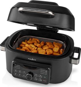 Frytkownica beztłuszczowa Nedis Nedis KAAFG600BK frytkownica Pojedyńczy 6 l Autonomiczny 1660 W Frytkownica na gorące powietrze Czarny 6