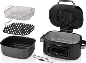 Frytkownica beztłuszczowa Nedis Nedis KAAFG600BK frytkownica Pojedyńczy 6 l Autonomiczny 1660 W Frytkownica na gorące powietrze Czarny 10