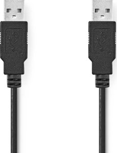 Kabel USB Nedis USB-A - USB-A 3 m Czarny (CCGL60000BK30) 1