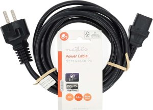 Kabel zasilający Nedis Nedis CEGL10030BK30 kabel zasilające Czarny 3 m Wtyczka zasilająca typu F IEC 320 3