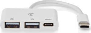 HUB USB Nedis Nedis CCGB64785WT01 huby i koncentratory USB 2.0 Type-C 5000 Mbit/s Biały 2