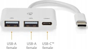 HUB USB Nedis Nedis CCGB64785WT01 huby i koncentratory USB 2.0 Type-C 5000 Mbit/s Biały 4