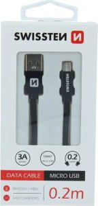 Kabel USB Swissten USB-A - micro-B 0.2 m Czerwony (71522106) 9