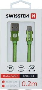 Kabel USB Swissten USB-A - USB-C 0.2 m Czerwony (71521106) 14