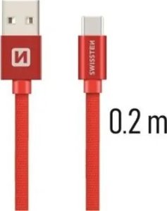 Kabel USB Swissten USB-A - USB-C 0.2 m Czerwony (71521106) 16
