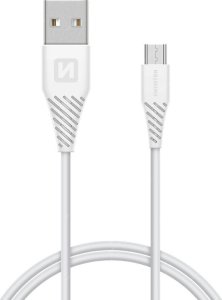 Kabel USB Swissten USB-A - micro-B 1.5 m Biały (71504302) 1