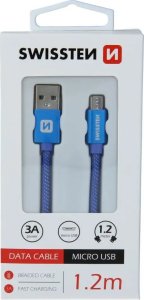 Kabel USB Swissten USB-A - micro-B 1.2 m Szary (71522202) 14