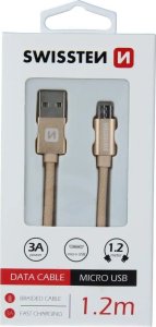 Kabel USB Swissten USB-A - micro-B 1.2 m Szary (71522202) 17