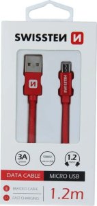 Kabel USB Swissten USB-A - micro-B 1.2 m Zielony (71522207) 1