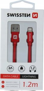 Kabel USB Swissten USB-A - Lightning 1.2 m Czerwony (71523206) 18