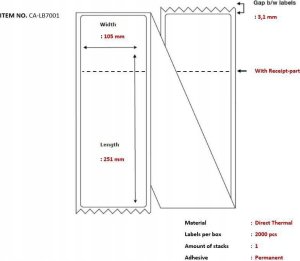 Capture Capture CA-LB7001 etykiet do nadruku 1