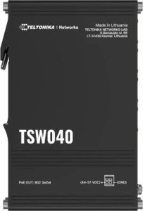 Switch Teltonika Teltonika NETWORKS TSW040 8-Port PoE+ Switch Nie zarządzany Fast Ethernet (10/100) Obsługa PoE Czarny 1