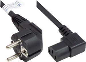 Kabel zasilający Alcasa Alcasa P0131-S030 kabel zasilające Czarny 3 m Wtyczka zasilająca typu E+F C13 panel 1
