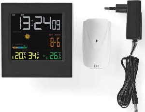 Stacja pogodowa Nedis Nedis WEST404BK cyfrowa stacja meteorologiczna Czarny, Biały 4