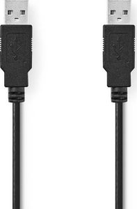 Kabel USB Nedis USB-A - USB-A 3 m Czarny (CCGP60000BK30) 1