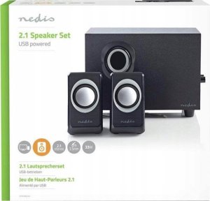 Głośniki komputerowe Nedis CSPR10021BK zestaw głośników 16 W PC Czarny 2.1 kan. 17