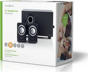 Głośniki komputerowe Nedis CSPR10021BK zestaw głośników 16 W PC Czarny 2.1 kan. 6