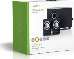 Głośniki komputerowe Nedis CSPR10021BK zestaw głośników 16 W PC Czarny 2.1 kan. 7
