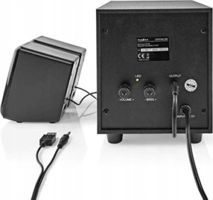 Głośniki komputerowe Nedis CSPR10021BK zestaw głośników 16 W PC Czarny 2.1 kan. 9