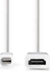 Adapter AV Nedis Nedis CCGB37650WT02 adapter kablowy 0,2 m Mini DisplayPort HDMI Typu A (Standard) Biały 4