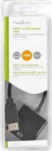 Adapter AV Nedis Nedis CCGB34900BK02 adapter kablowy 0,2 m HDMI Typu A (Standard) VGA (D-Sub) + 3.5mm Czarny 5