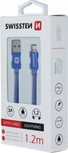 Kabel USB Swissten USB-A - Lightning 1.2 m Niebieski (71523208) 2